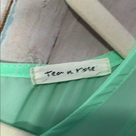 Tea n Rose Womans S Mint Green Shirt 100% Polyester FLAW - Picture 4 of 8